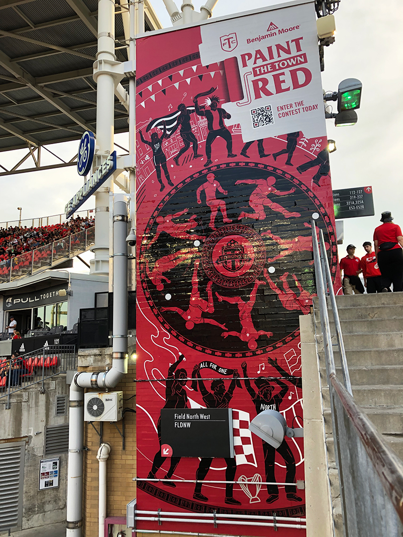 Toronto FC wall mural at BMO Field